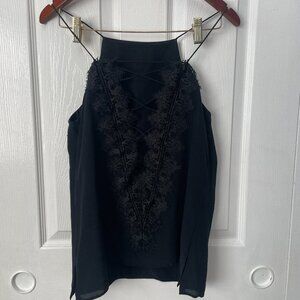 CamI NYC Sexy Silk Lingerie Black Camisole Top Medium